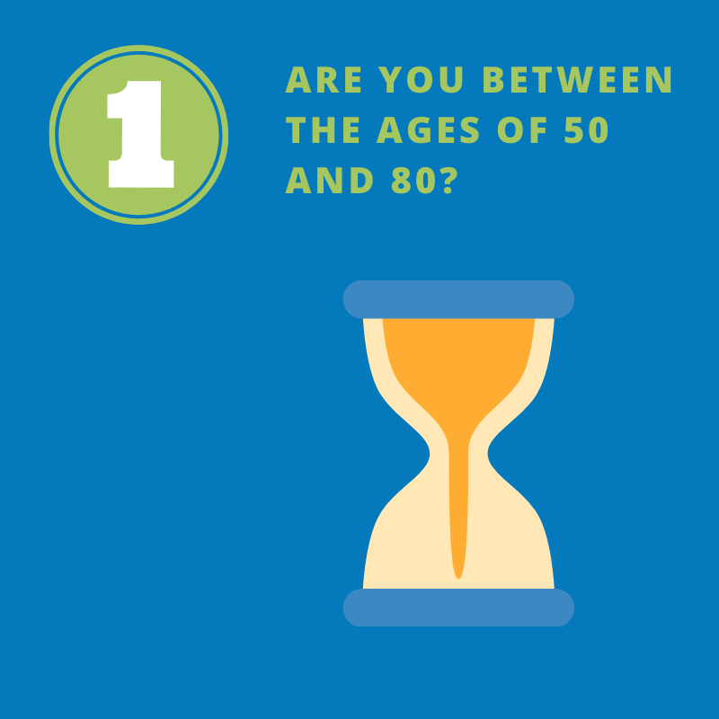 1. Are you between the ages of 50 and 80?