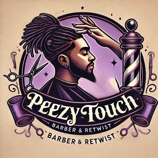 Peezy Touch Barber and Retwist logo