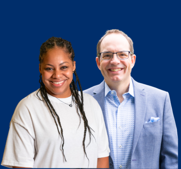 Host James Hiter with Jaymie Knox