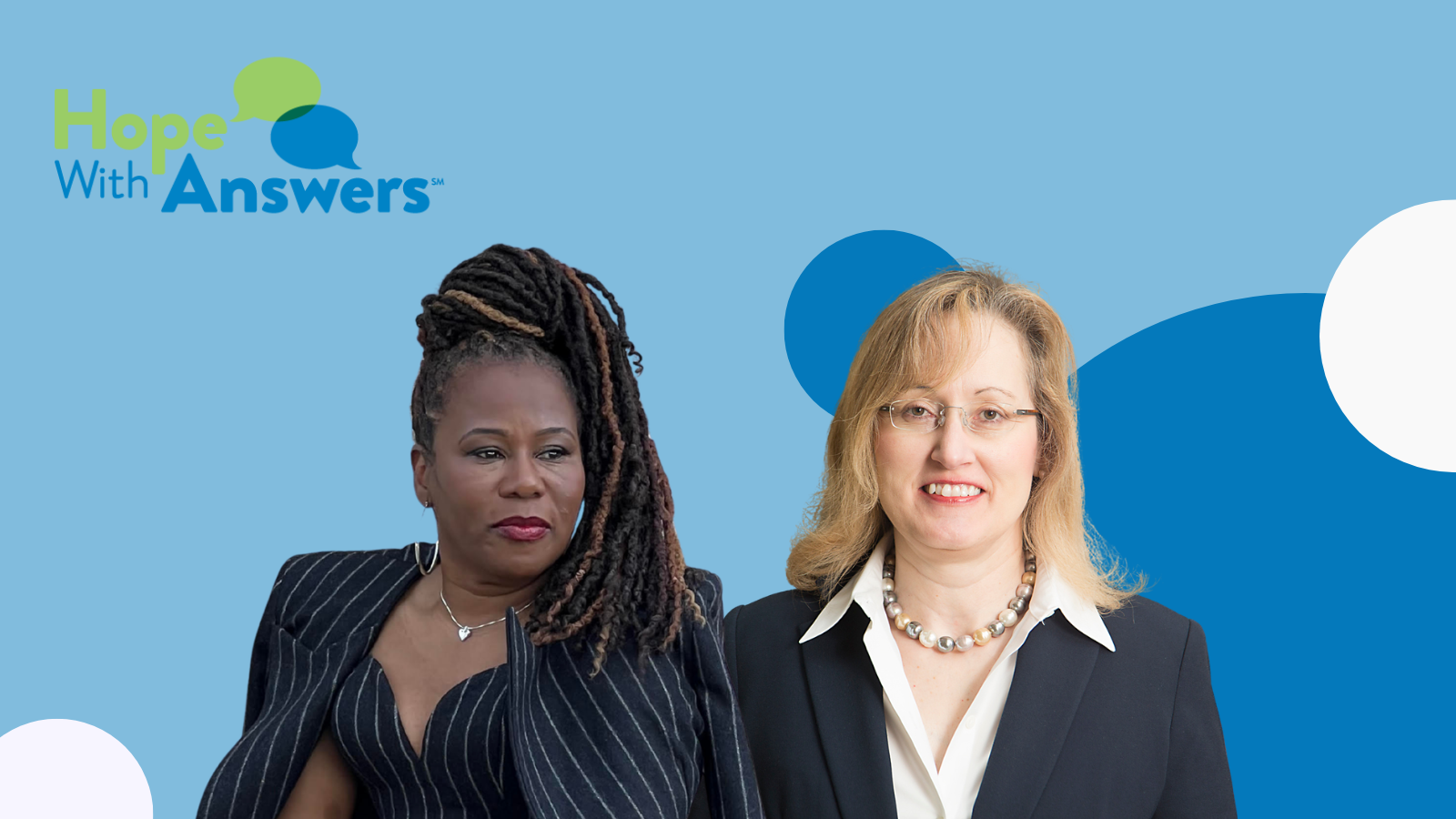 Colette Smith with Dr Julie Brahmer