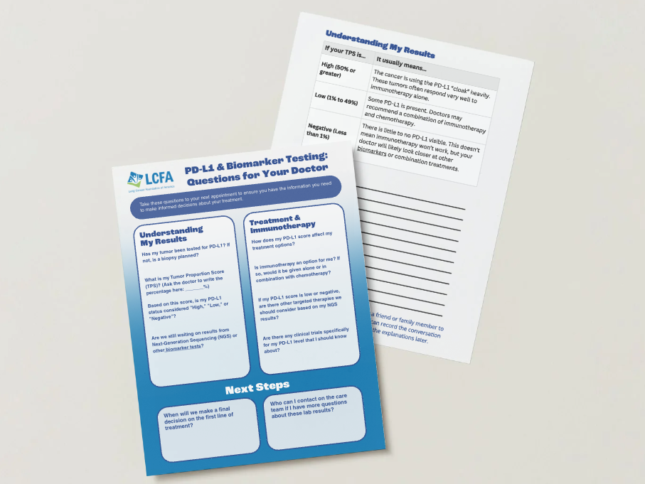thumbnail image of the downloadable pdf Questions to ask your doctor about PD-L1