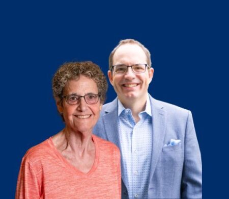 Host James Hiter with guest Jane Perlmutter
