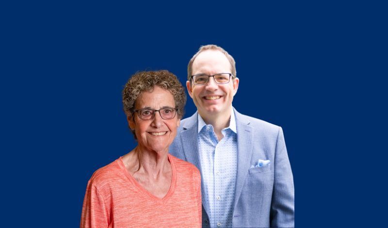 Host James Hiter with guest Jane Perlmutter